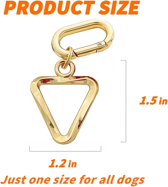 Dogs ID Tags Personalized Double Sided Deep Engraved Cat & Dog Collar Charm Triangle Shape Brass