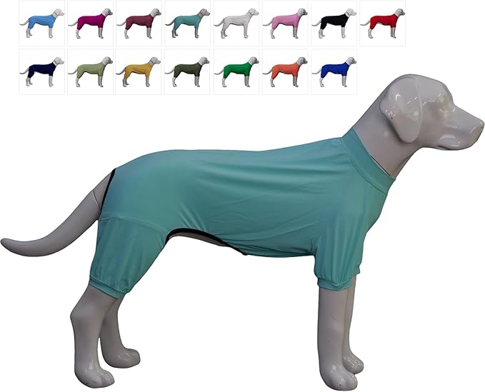 LoveLongLong Dog Jumpsuit with UV Protection and Quick-Dry Fabric for Spring Summer Pet Pajamas Turquoise XL