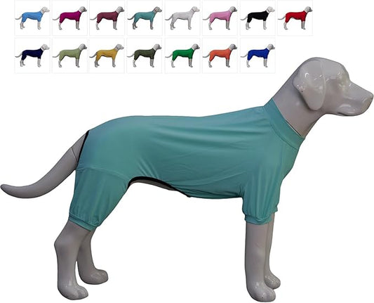 LoveLongLong Dog Jumpsuit with UV Protection and Quick-Dry Fabric for Spring Summer Pet Pajamas Turquoise 2XL