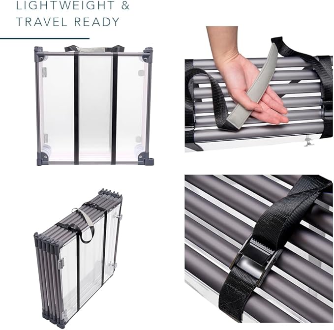 Front Row Foldable Dog Playpen – Durable and Portable Puppy Playpen for Exercise, Rest & Play – Clear Fence Panels with Aluminum Rods and Crate for Dogs and Other Small Pets (Charcoal, 6-Panel)