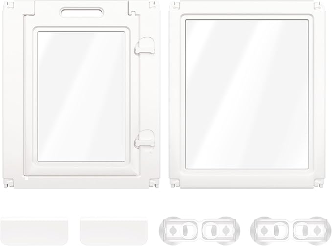 FXW AuraSpace Acrylic Indoor Dog Playpen for Small Dogs, 24 inch, 2 Panels, Includes 1 Gate & 1 Panel, White