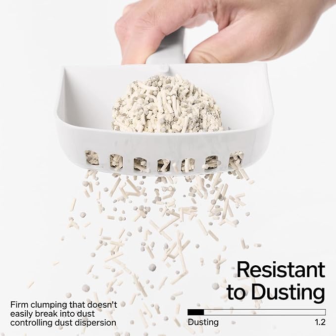 pidan Mix Cat Litter,Tofu Cat Litter with Bentonite 70%:30%,Absorbent and Fast Drying,Flushable Tofu Litter,Selected Quality Pea Dregs,5-Fold Water Absorption,Strong Clumping（5.3lb×2bags）