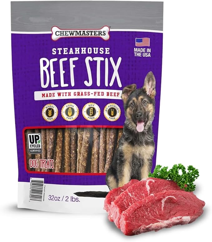 Dog Treats Beef Stix, Grass Fed, Wheat Free, Corn Free, Soy Free (32 OZ), Healthy Dog Chews for All Breeds