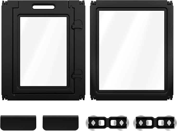 FXW AuraSpace Acrylic Indoor Dog Playpen for Small Dogs, 24 inch, 2 Panels, Includes 1 Gate & 1 Panel, Black