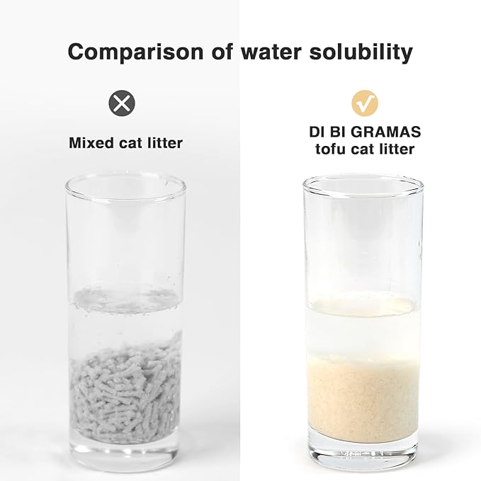 Cat Litter 24LB/4 Packs Dust-Free Clumping Tofu Cat Litter Quickly Absorb Odors Toilet Can Flush Into The Toilet Pure Natural tofu cat Litter (Original Flavor)