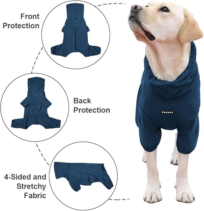 Dog Pajamas for Large Dogs,Extra Large Stretch, Suitable for Adult, Medium-Sized Dogs, Large Pet Jumpsuit Four-Legged Dog Clothes, Pet Clothing. (Blue, 6XL)