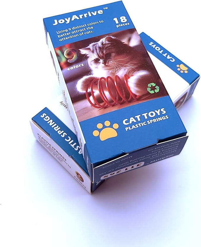 9Colors Cat Springs Toy for Indoor Cats, Interactive Self-Play Hunting Toy for Kittens, Biting & Swatting Creative Coil Toys 72Pcs