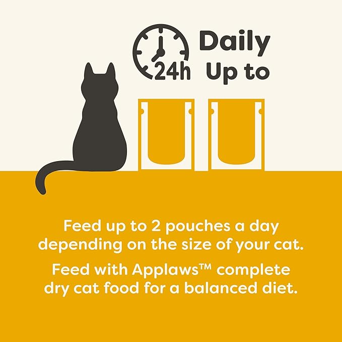 Applaws Natural Wet Cat Food in Gravy, Limited and Natural Ingredients, High Protein with No Artificial Additives, Chicken Breast in Gravy (12 x 2.47oz Pouches)