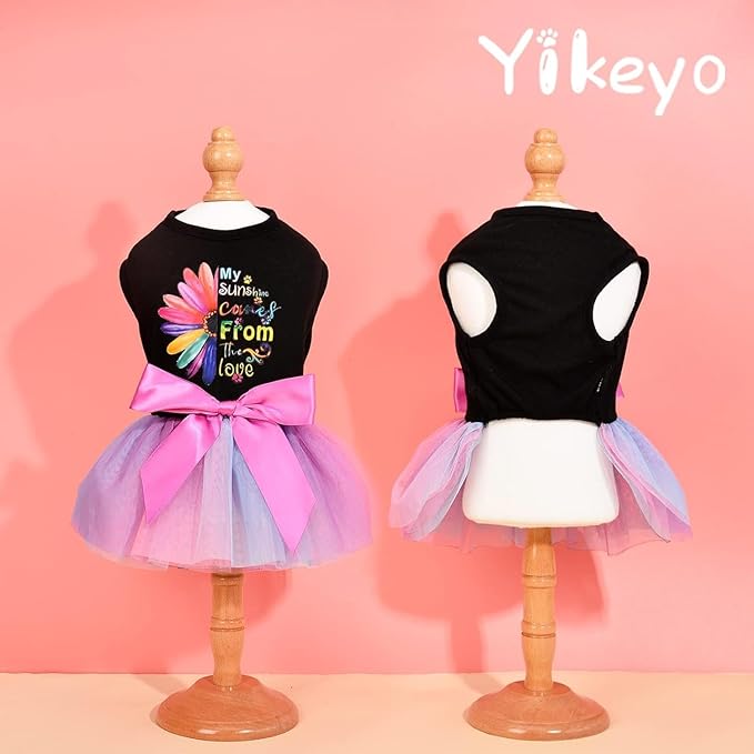 Dog Dress for Spring Summer,Dog Small Dogs Girl Skirt Female Puppy Dresses Pet,Yorkie Chihuahua Tulle Clothes Birthday Party Lace Costume Tutu Apparel