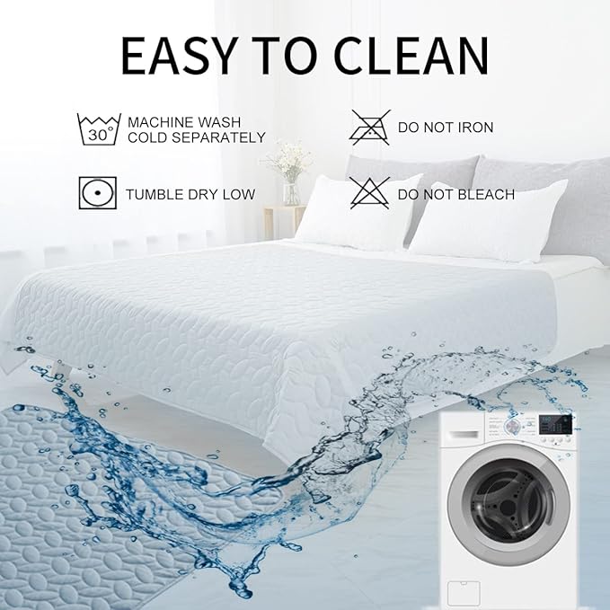 Ameritex Pet Bed Cover Dog Bed Blanket for Sofa and Furniture Waterproof New Pattern Design (52x82 Inch, Light Blue)