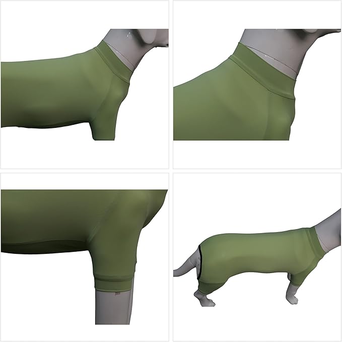 LoveLongLong Dog Jumpsuit with UV Protection and Quick-Dry Fabric for Spring Summer Pet Pajamas Light Green 3XL