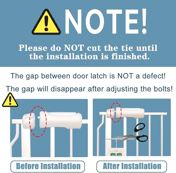 Safety Baby Gates for Doorway Stairs 43.5-48 Inch Extra Wide Child Gate for Kid Pet Dog Gate Indoor Pressure Mounted No Drill Baby Gate White