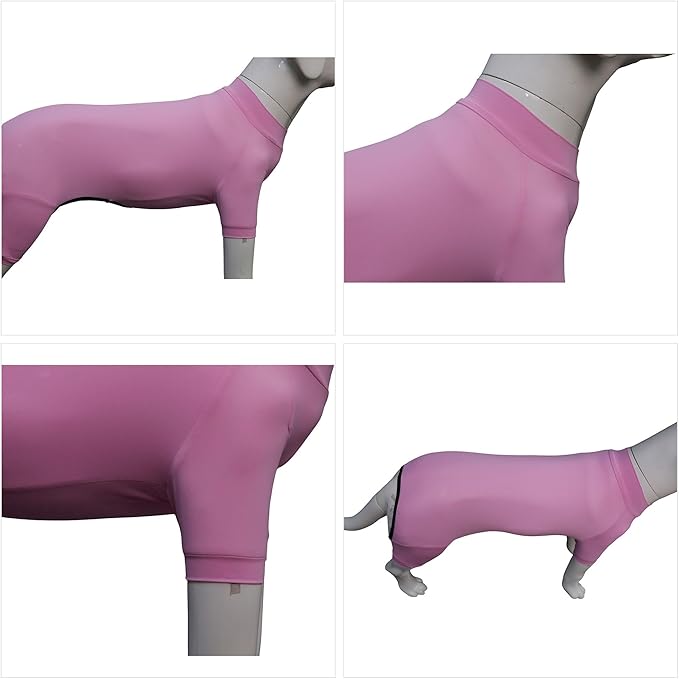 LoveLongLong Dog Jumpsuit with UV Protection and Quick-Dry Fabric for Spring Summer Pet Pajamas Pink L