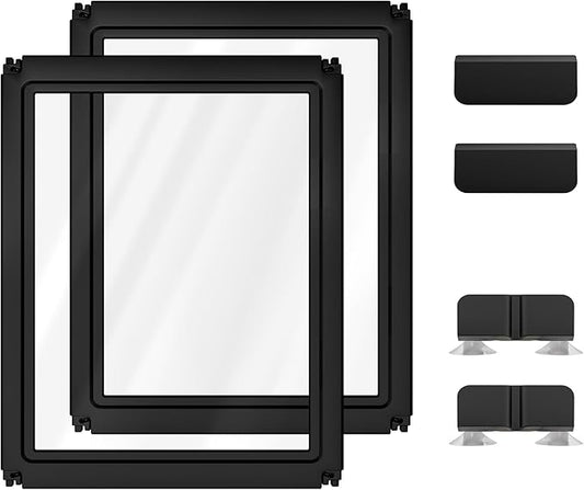 FXW AuraSpace Acrylic Indoor Dog Playpen for Medium Dogs, 35 inch, 2 Panels, Black