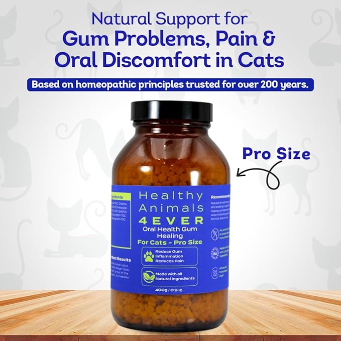 HA4E - Cat Oral Health - Relieves Inflammation, Soothes Pain & Fights Gum Disease - Natural, Non-GMO, Organic, Gluten-Free & Chemical-Free - Tablets, Pro Size (Extra Large)