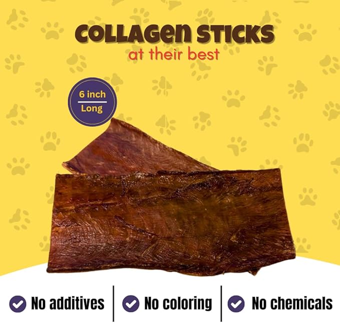 Woofley's - Esophagus Jerky (100 Count) - Gullet Sticks for Dogs - Safe Jerky Dog Chews -Easily Digestible Bully Sticks