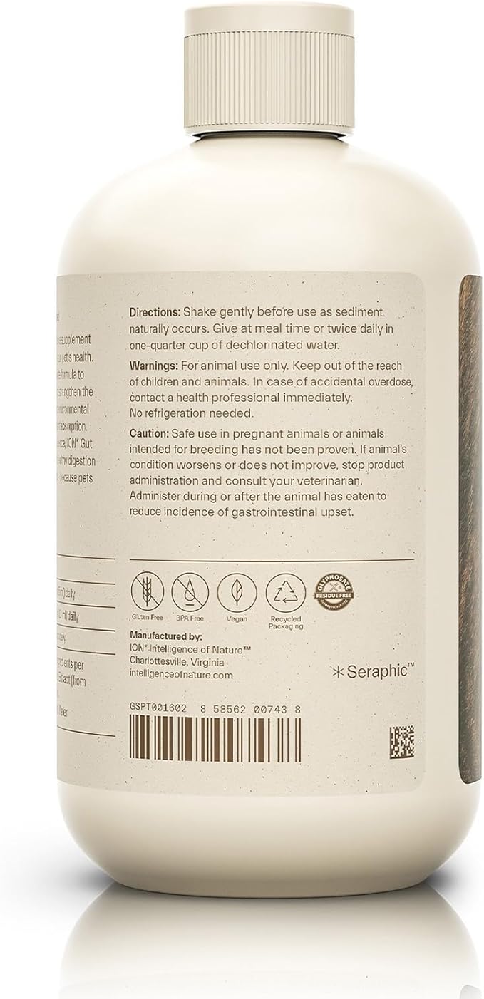 ION* Intelligence of Nature Gut Support for Pets - Liquid Probiotics Drops Alternative for Dogs & Cats, Digestive Health for Puppies, Skin & Hair Health - 16 fl oz (Pack of 1)