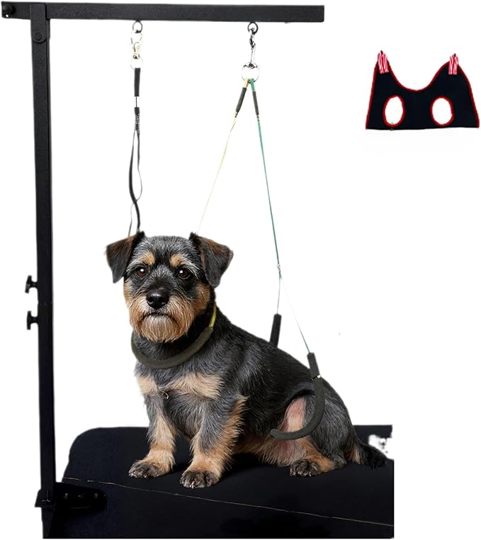 Dog Grooming Slings for Small Dogs, Pet Supplies Grooming Table for Dogs at Home, Dog Hanging Harness Holder for Grooming Table, and Small pet Grooming Nail Trimming.