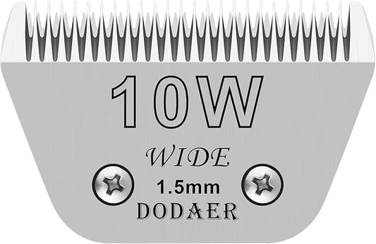 10W Detachable Dog Grooming Wide Blades,Compatible with Andis,Oster A5,Wahl KM10 Series Clippers,Cut Length 1/16”(1.5mm)