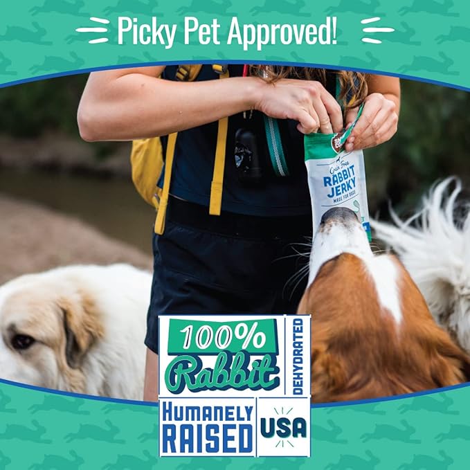 Smart Cookie Single Ingredient Rabbit Jerky Dog Treats - Training Treat Strips for Dogs and Puppies with Allergies, Sensitive Stomachs - Dehydrated, 100% Meat, Grain Free, Made in USA - 3oz, Pack of 1