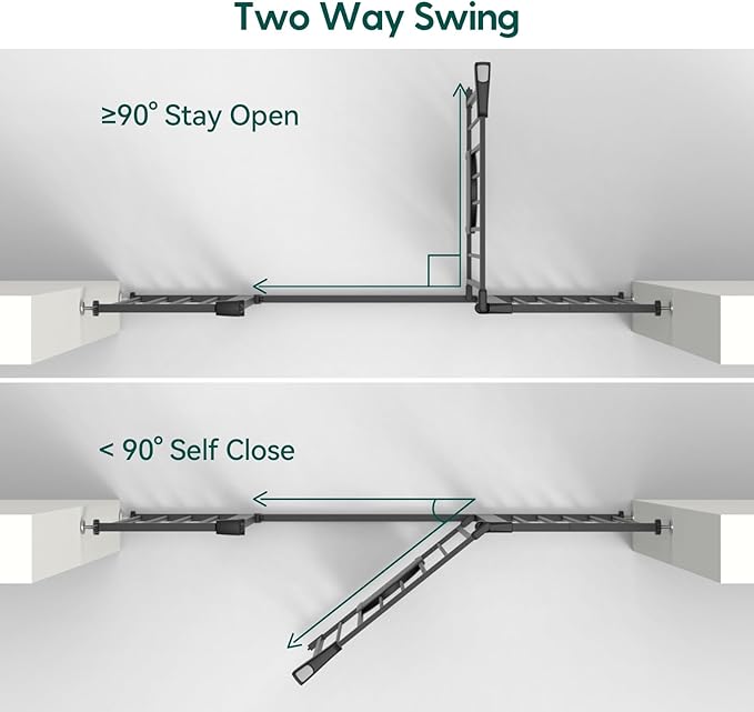 Babelio 36-56" Extra Wide Auto Close Baby Gate with Cat Door, Pet Gate Indoor with Extra Wide Walk Thru Door, Metal Dog Gate for Doorway, Stairs, Includes 4 Wall Cups and 3 Extension Pieces, Black