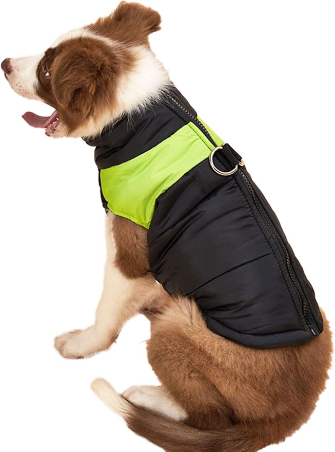 Small Dog Coats Warm Winter Jackets for Small Medium Dogs Puppy Cold Weather Coat Pet Clothes, Light Yellow, Large