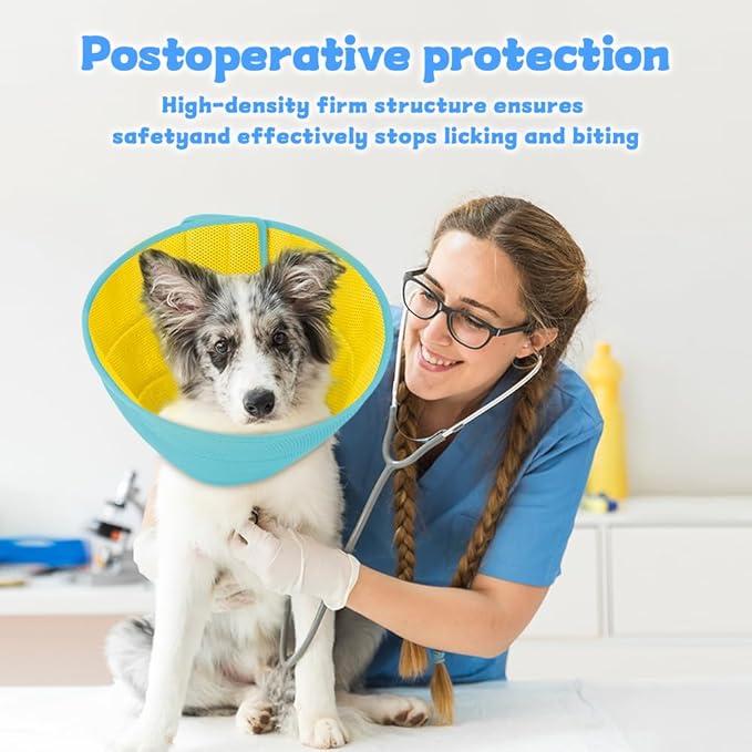 Inspack Soft Dog Cone Collar Alternative, E Cones for Medium Small Dogs/Cat to Stop Licking After Surgery, Neuter Recovery Ecollars of Shame Alternatives, Comfortable Paws Comfy Elizabethan Collars