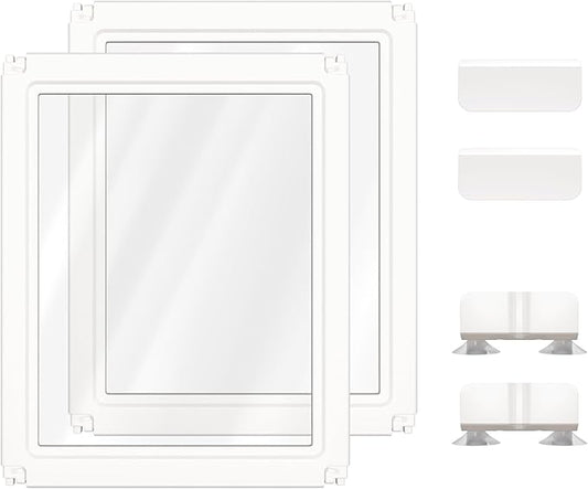 FXW AuraSpace Acrylic Indoor Dog Playpen for Small and Medium Dogs, 30 inch, 2 Panels, White