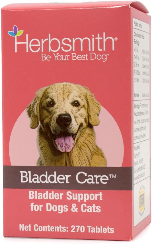 Herbsmith Bladder Care for Cats and Dogs – Maintains Urinary Health for Dogs and Cats – Dog and Cat Kidney Support – 270 Tablets