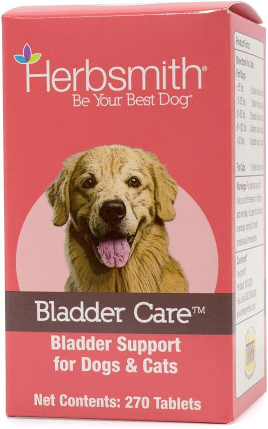 Herbsmith Bladder Care for Cats and Dogs – Maintains Urinary Health for Dogs and Cats – Dog and Cat Kidney Support – 270 Tablets