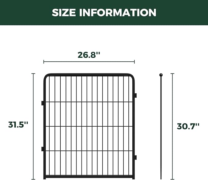 FXW Homeplus Unleashed Indoor Dog Playpen - Stress-Free and Safe Play, Heavy Duty 32 Inch 4 Panels Dog Pen for Small and Medium Dogs, Black│Patented