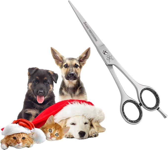 Professional Barber Scissor for Hair Cut Styles Hair Cutting Scissors, All Purpose 4.5 Inch Stainless Steel, Sharp Edge Blades, Dog Grooming Scissors,Hairdressing Texturizing Salon Razor Edge Scissor