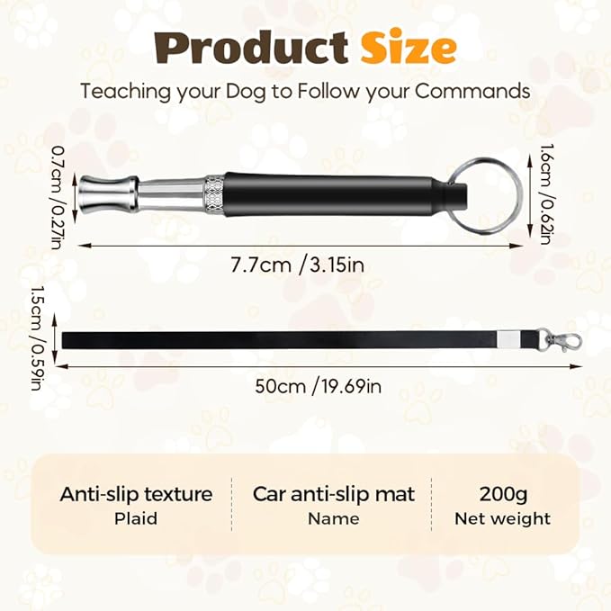 Professional Dog Training Whistles to Call Your Dogs, Whistles to Make Dogs Come to You, Adjustable Ultrasonic Silent That Only Dogs Can Hear, Pet Training Whistle with Lanyard for Recall (Orange)