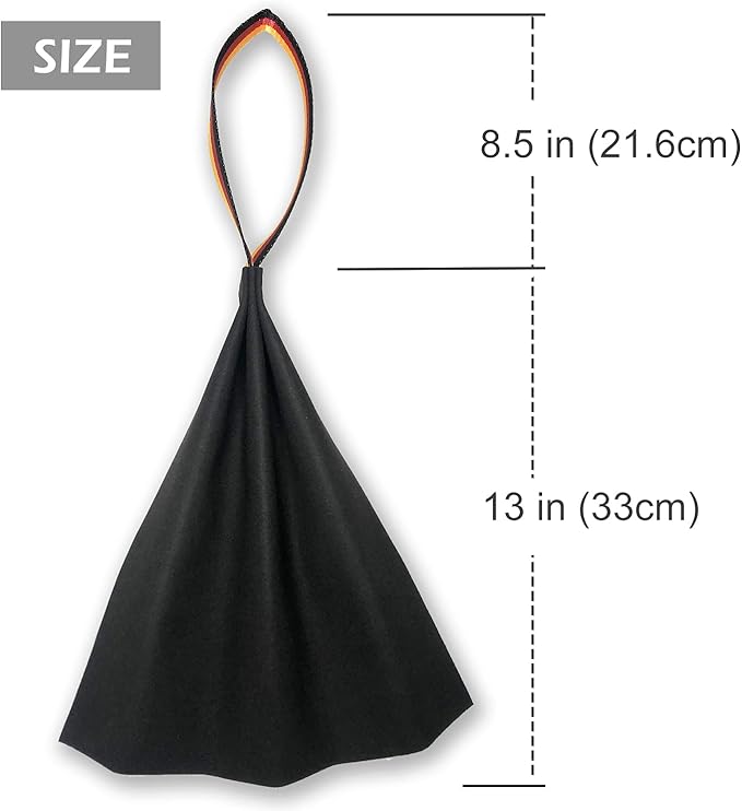 Dewonch Leather Bite Rag for Dog Training, K9 Puppy Toy to Build Prey Drive,Train Bite Grip,Play Tug of War Game with Handle