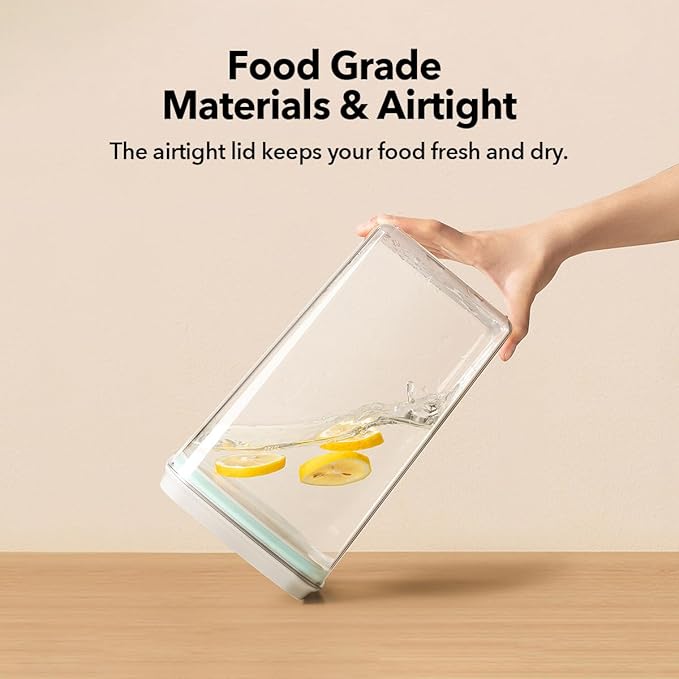 Dog Food Storage Container with 130ml Scoop – 4L/4.2qt Airtight Dog Food Container for Kibble & Treats, BPA-Free Cat Food Storage Container, Stackable Pop Lid Plastic Container with Lid (4.2Qt*4)