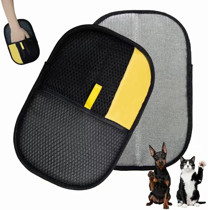 Pet Hair Removal Glove ，Reusable and Washable Electrostatic Pet Hair Remover for Cat Dog Hair，Cat Dog Hair Removal Gloves for Sofas, Clothes, Carpets, and Bed Sheets