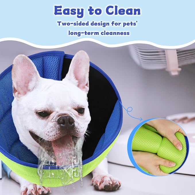 Soft Dog Cone Collar After Surgery Alternative for Dogs to Stop Licking, Comfy Collars for Large/Medium/Small Pet, Adjustable Elizabethan Neuter Recovery E Cones of Shame Neck & Head Ecollars, Cat