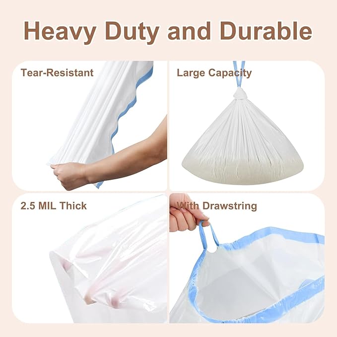 54 Pack Litter Box Liners Compatible with Safe Pets ScoopFree Crystal Pro Cat Litter Box, Large Cat Waste Poop Bags with Drawstring Heavy Duty Tear-free- 37" x 13"(Cardboard NOT Included)