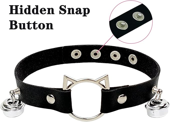 Cat Ears and Wolf Fox Animal Tail Cosplay Costume Faux Fur Hair Clip Headdress Halloween Leather Neck Chocker Set