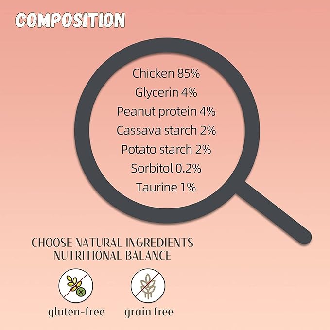 Dog Treats Chicken Jerky Tenders, Healthy Human Grade Chicken w/Taurine Rawhide-Free Grain-Free, High Protein Training Reward Treats Snacks for Small Medium Large Breed, 12 Counts, 10.6oz