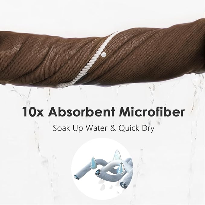 Dog Towels 2-PCS, 56x28inches Absorbent Soft Microfiber Towels for Drying Dogs Extra Large, Large, Medium, Small - Pet Bath, Grooming Towel(Adjustable Snaps, Brown)