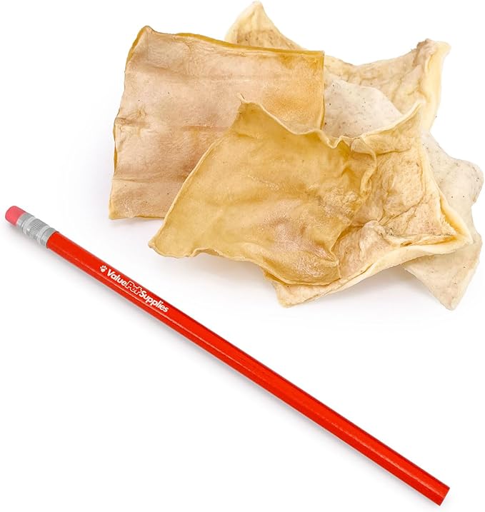 ValueBull USA Rawhide Chips, 200 Count Bulk Pack - Natural & Safe, USA Beef Hide, Long Lasting, Chemical Free, No Artificial Flavors