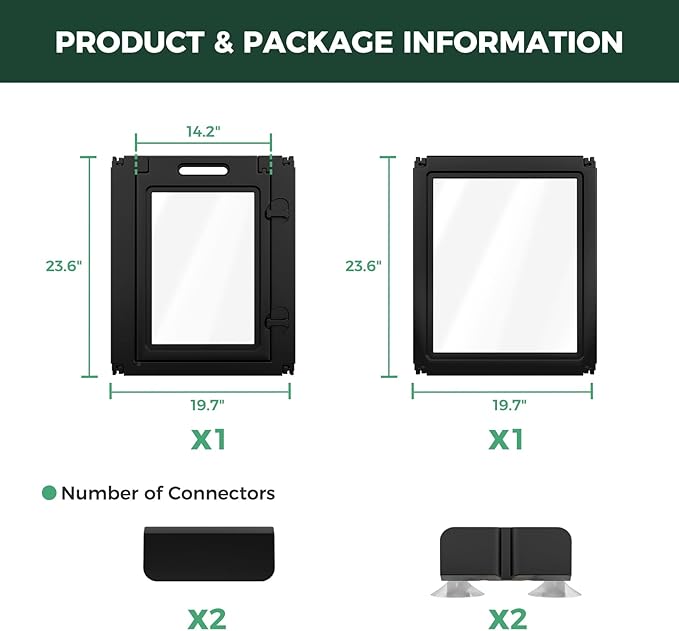 FXW AuraSpace Acrylic Indoor Dog Playpen for Small Dogs, 24 inch, 2 Panels, Includes 1 Gate & 1 Panel, Black