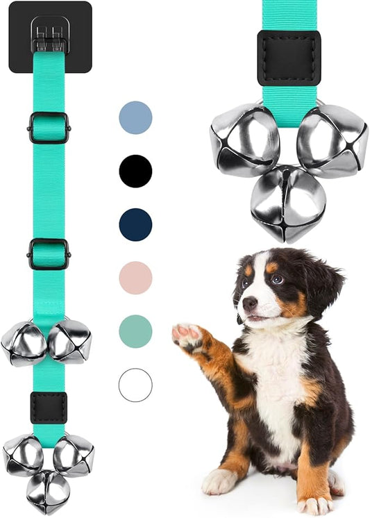 COOYOO Dog Doorbells, Adjustable Potty Training Dog Bells, Upgraded for Training Your Puppy The Easy Way, Premium Quality Housetraining Hanging Bell-5 Extra Large Loud 1.5 DoorBells