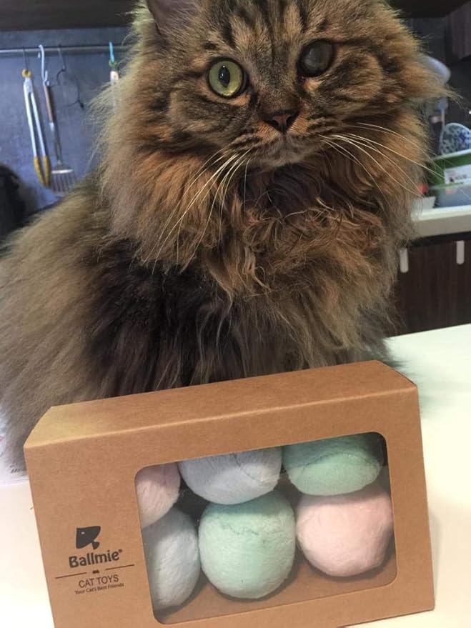 Cat Toys Ball Cat Toys Balls with Bell Eco-Printing Baby Clothing