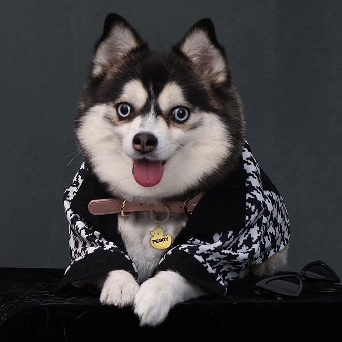 Dogs ID Tags Personalized Double Sided Deep Engraved Cat & Dog Collar Charm Leaves Shape Brass Small