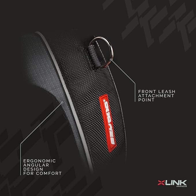 EzyDog X-Link Dog Harness – Reflective and Padded No Pull Dog Harness for Training and Everyday Walks with 2 Leash Attachment Points (X-Large, Red)