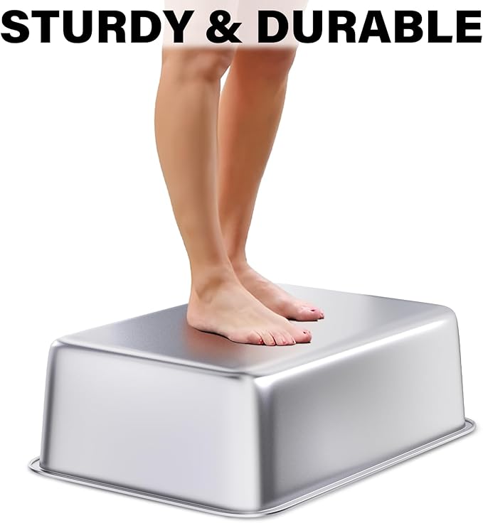 Stainless Steel Litter Box, 20"x14"x6"(Deep) High Sided Large Metal Litter Boxes Easy Clean, Non Stick No Smell Cat Litterbox for Adult Cats/Kitty/Kitten1