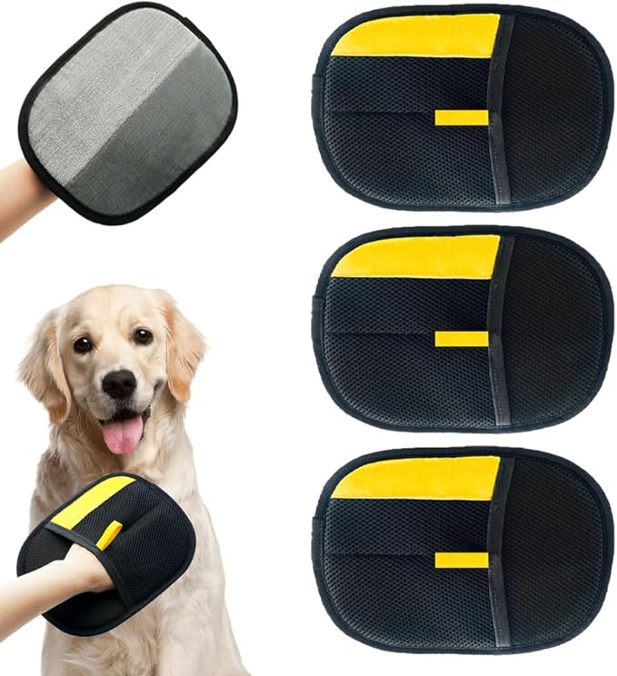 Electrostatic Pet Hair Removal Glove, Hair Cleaning Gloves for Pets Grooming, Dog Hairs Remover Gloves for Bed Clothes