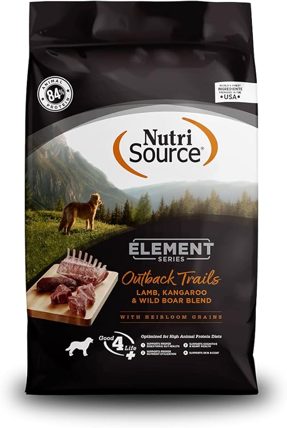 NutriSource Element Series Outback Trails Dry Dog Food, Lamb, Kangaroo and Wild Board, 12LB